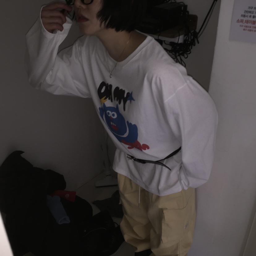 ARCHIVE-P韓國直郵東大門代購女裝新款時尚25春季休閑長袖T恤ARCHIVE-P長袖T恤