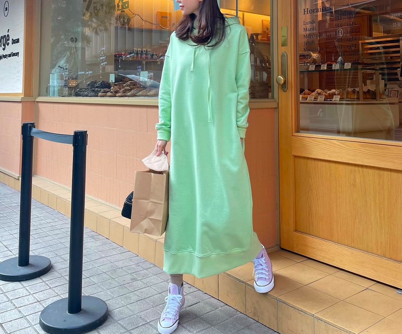 AWESOME-L東大門實拍女裝新品人氣推薦真品連衣裙連帽長款AWESOME-L連衣裙