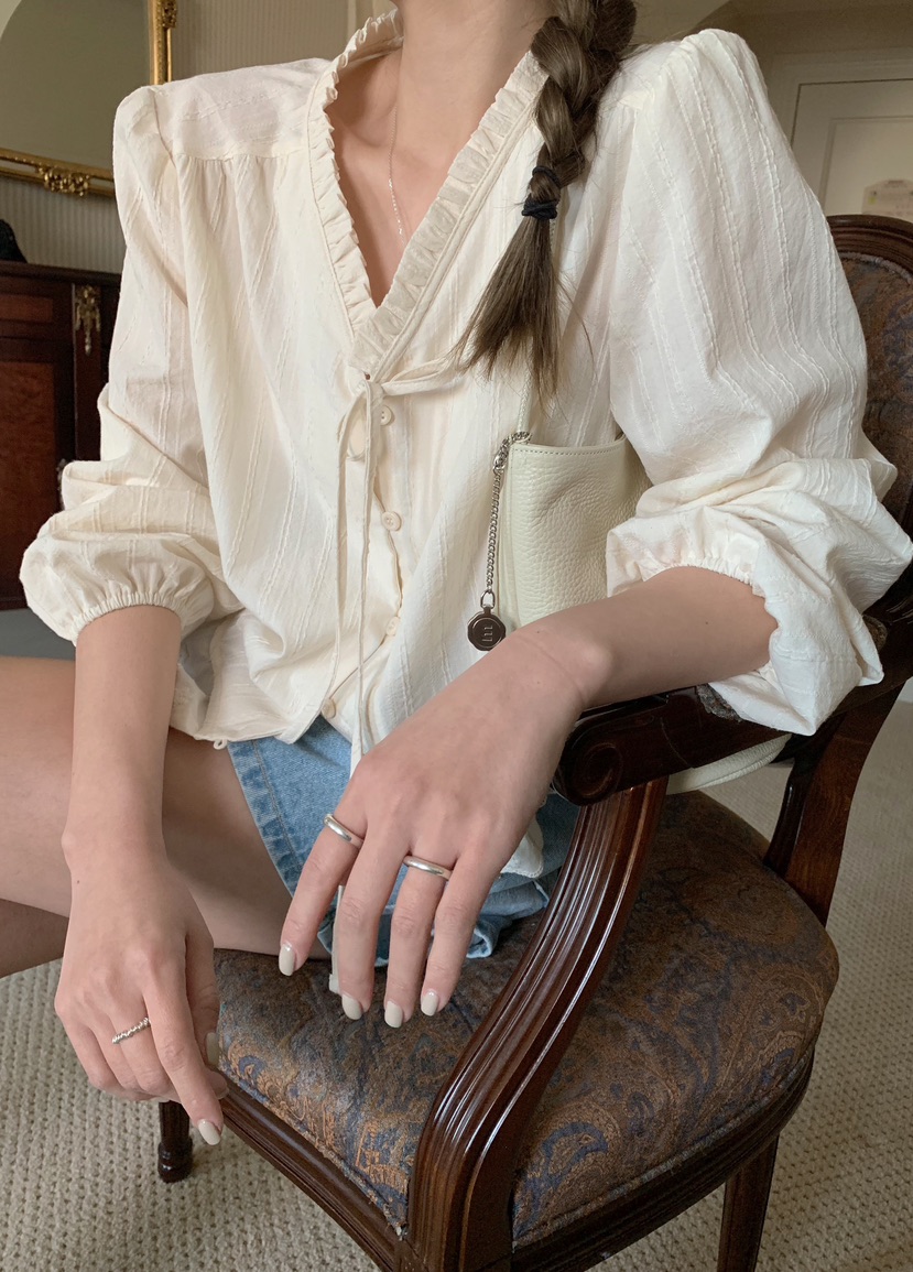 MELLOUNGE-멜라운지-T東大門代購女士新品人氣襯衫蕾絲衫MELLOUNGE-T襯衫/蕾絲衫