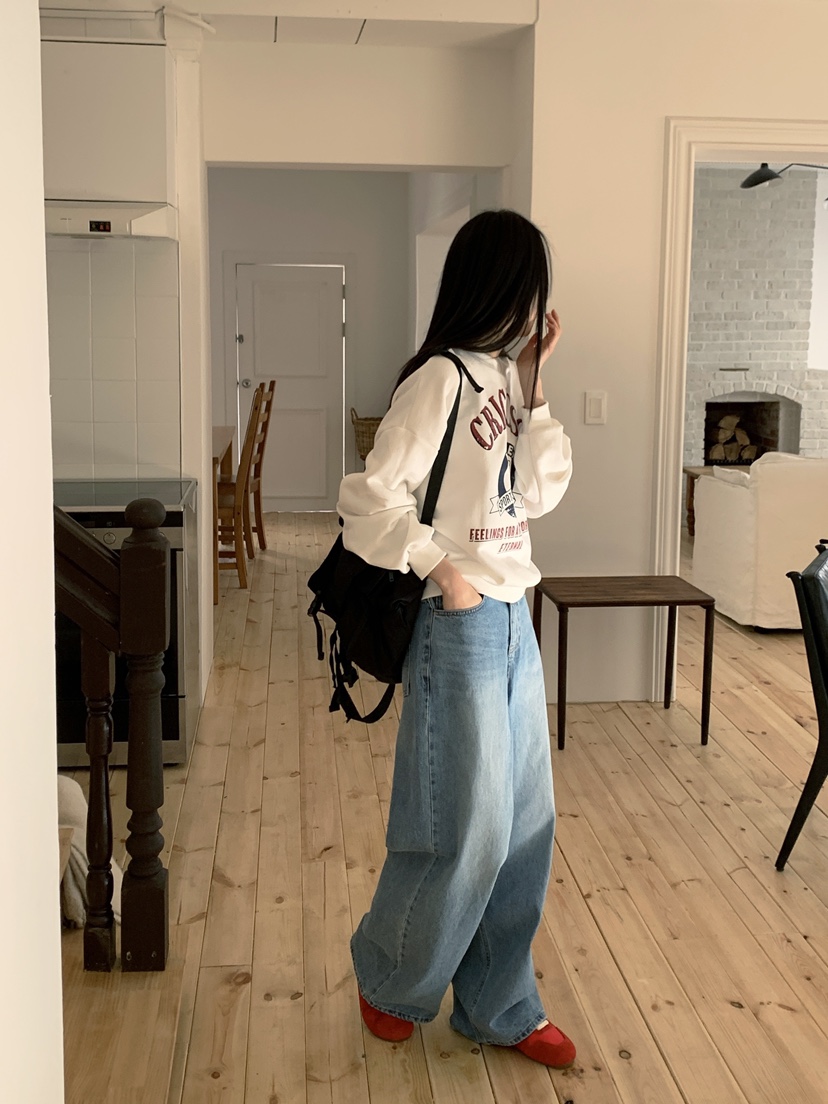 ZITTEN韓國代購女裝新品人氣職業25春夏休閑真品時尚牛仔褲ZITTEN牛仔褲