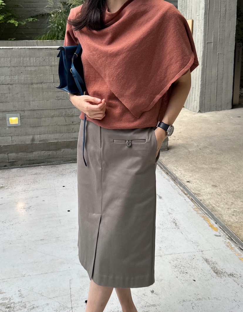AWESOME-L東大門實拍女士新品時尚職業25春夏半身裙中短裙口袋AWESOME-L半身裙/中短裙