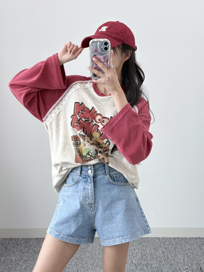 LOVABLE東大門實拍女裝新款真品人氣推薦休閑熱賣職業長袖T恤LOVABLE長袖T恤