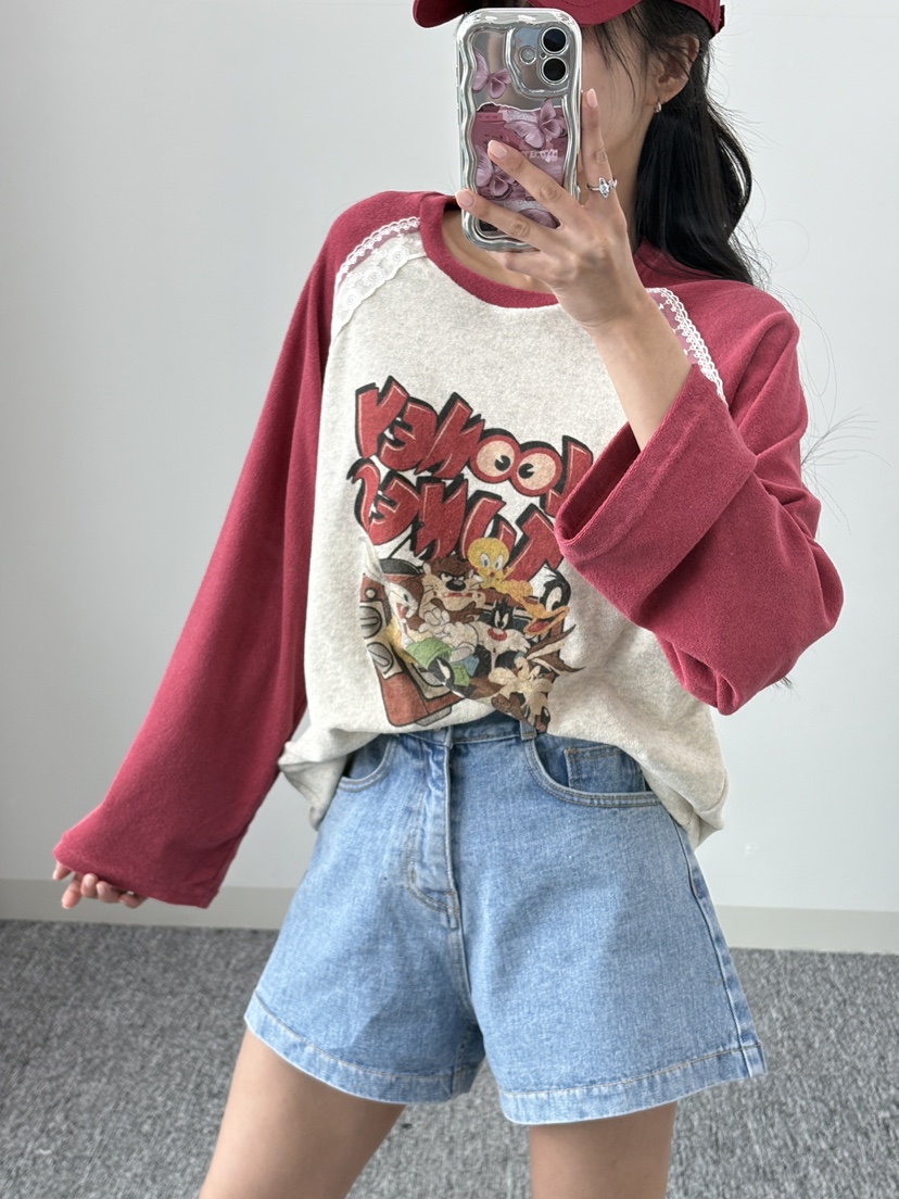 LOVABLE東大門實拍女裝新款真品人氣推薦休閑熱賣職業長袖T恤LOVABLE長袖T恤