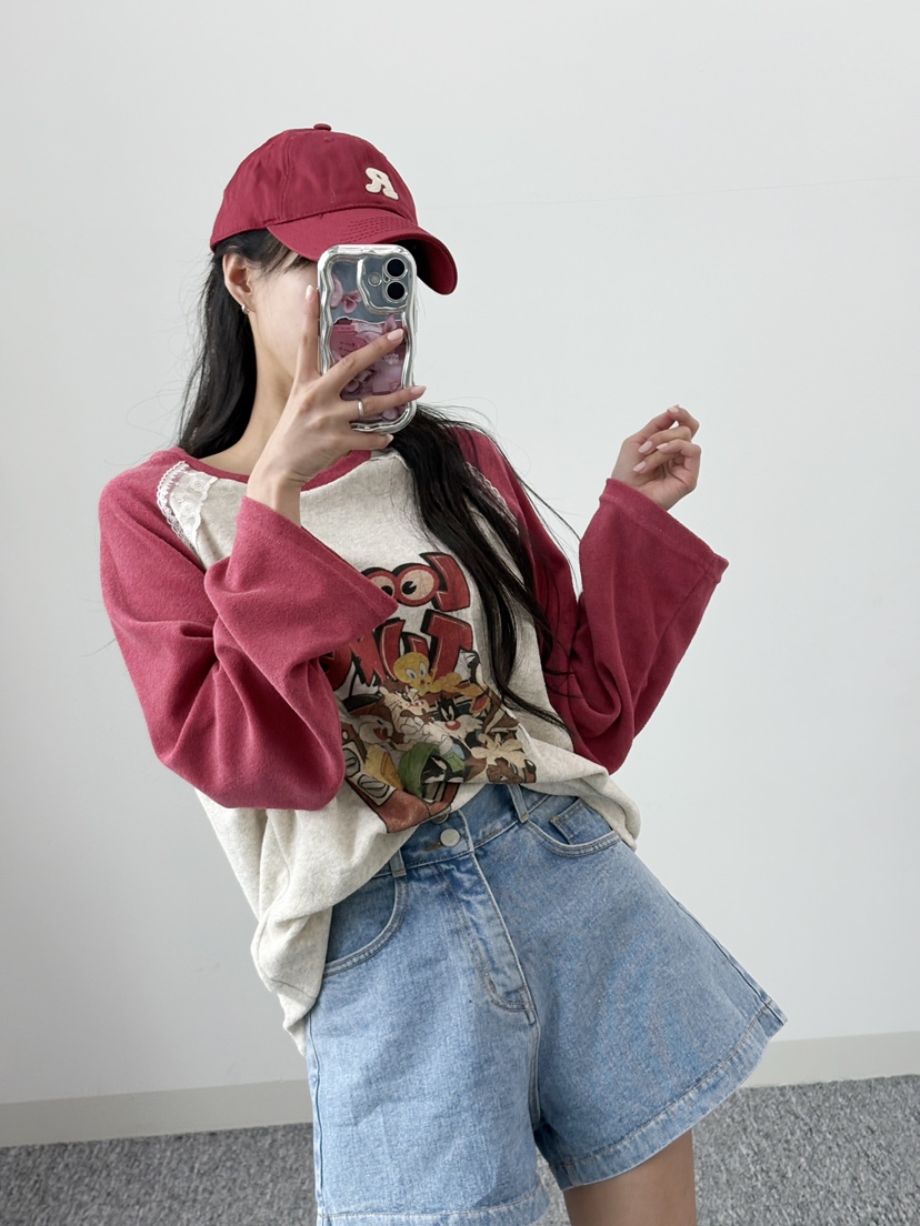 LOVABLE東大門實拍女裝新款真品人氣推薦休閑熱賣職業長袖T恤LOVABLE長袖T恤
