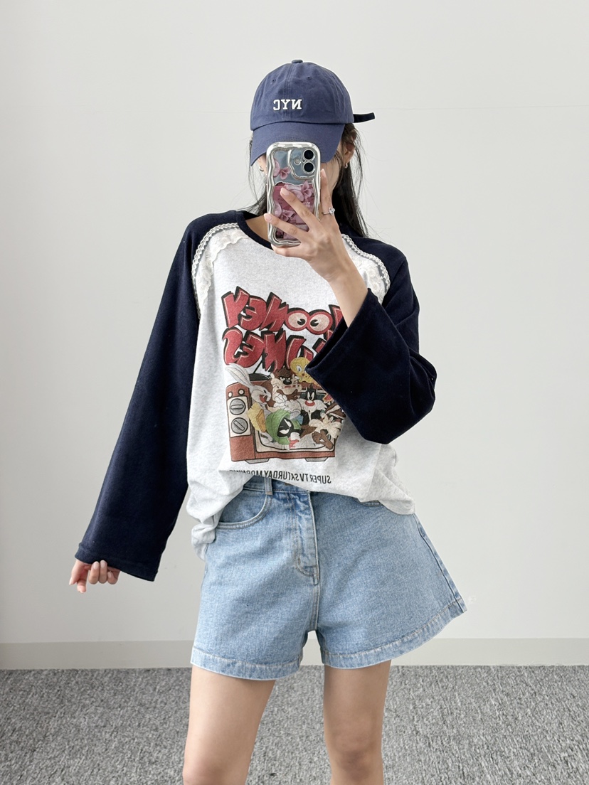 LOVABLE東大門實拍女裝新款真品人氣推薦休閑熱賣職業長袖T恤LOVABLE長袖T恤