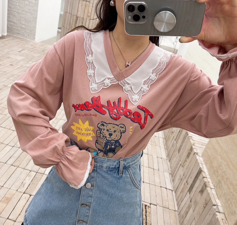 LOVABLE東大門代購女士新品職業休閑熱賣推薦時尚真品長袖T恤LOVABLE長袖T恤
