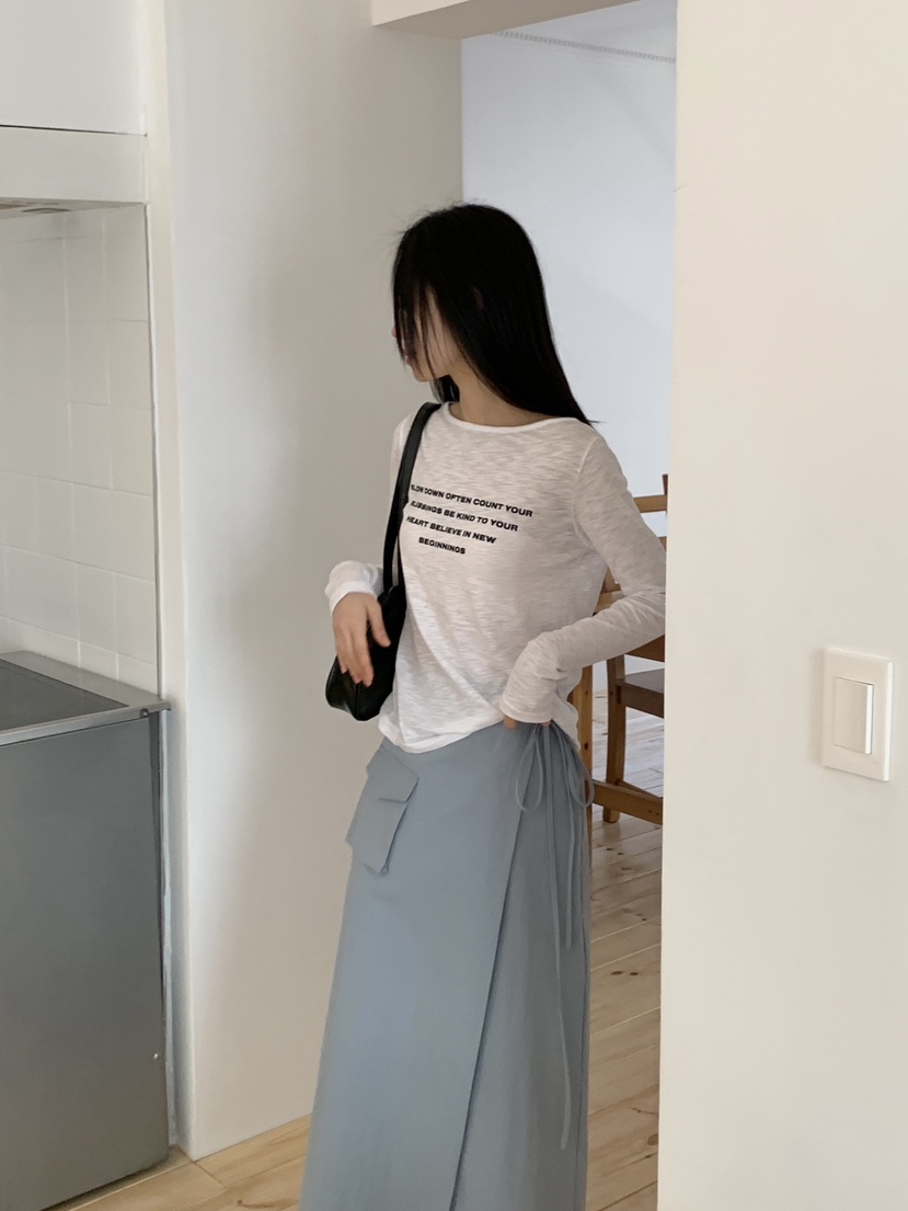 ZITTEN韓國代購女士新款職業熱賣推薦休閑25春夏時尚長袖T恤ZITTEN長袖T恤