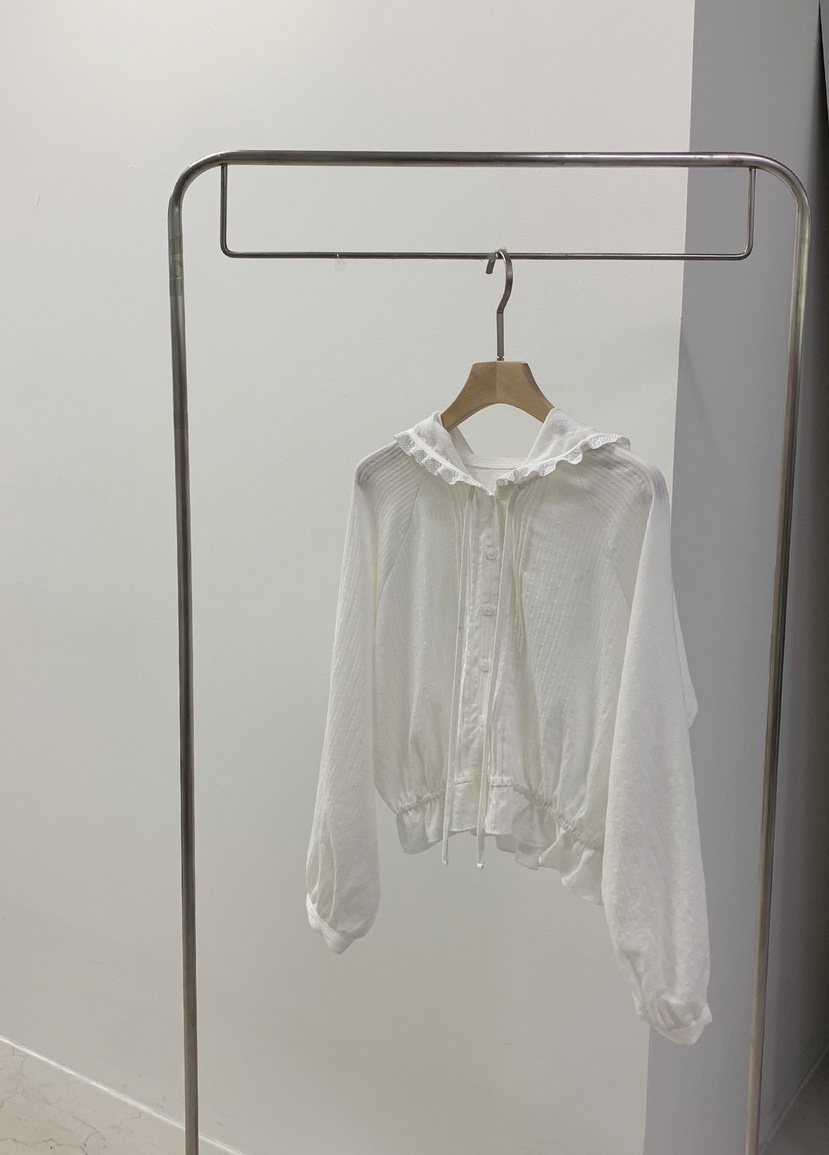 MELLOUNGE-멜라운지-T東大門代購女士新品時尚襯衫蕾絲衫兜帽MELLOUNGE-T襯衫/蕾絲衫