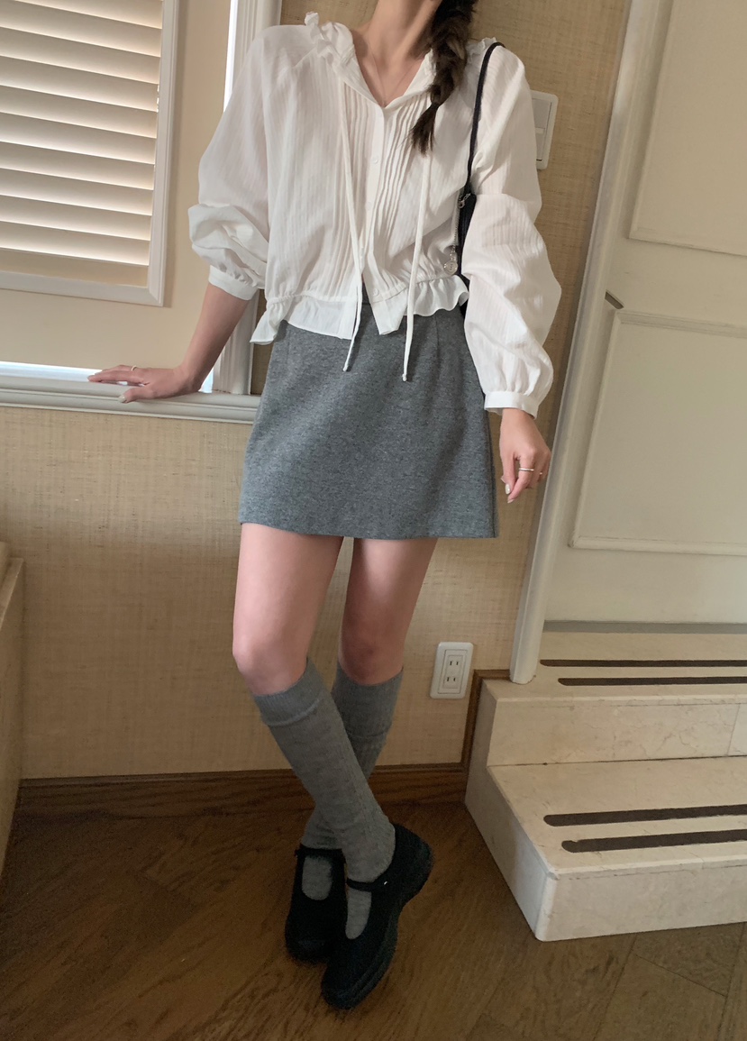 MELLOUNGE-멜라운지-T東大門代購女士新品時尚襯衫蕾絲衫兜帽MELLOUNGE-T襯衫/蕾絲衫