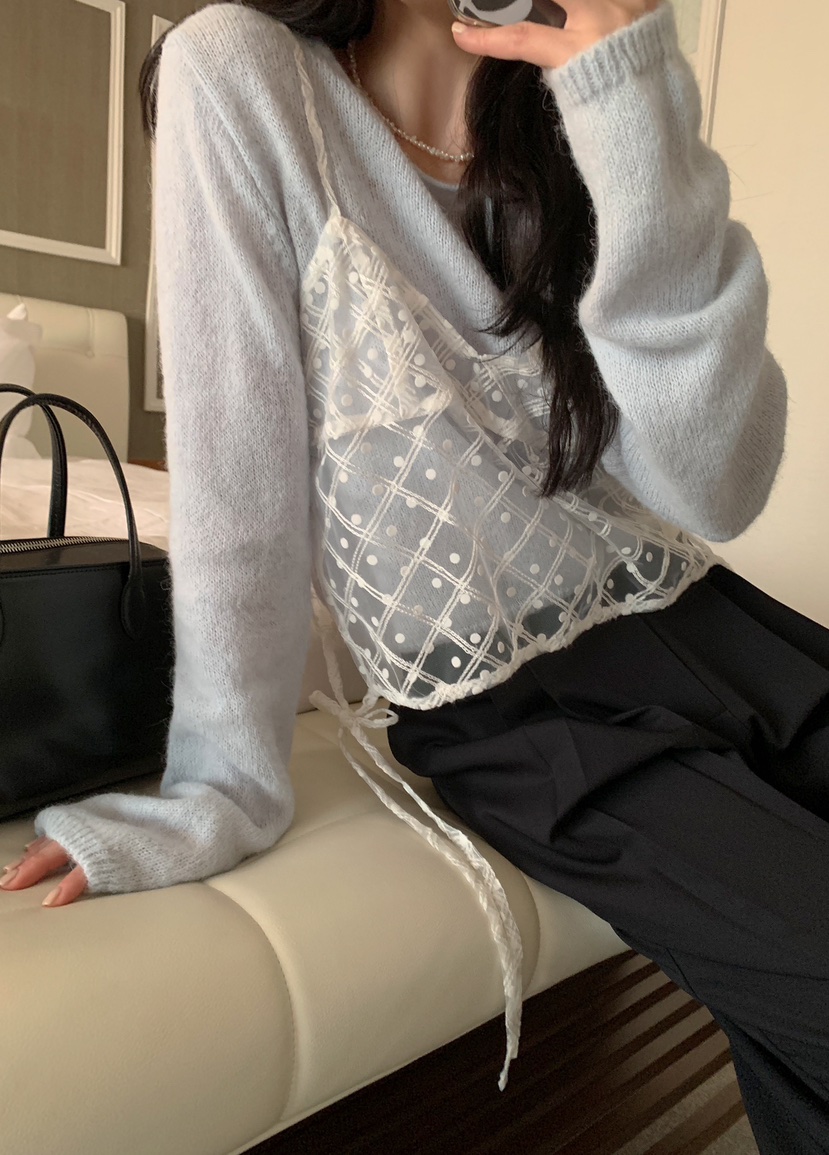 MELLOUNGE-멜라운지-T東大門實拍女裝新款真品人氣針織衫MELLOUNGE-T針織衫