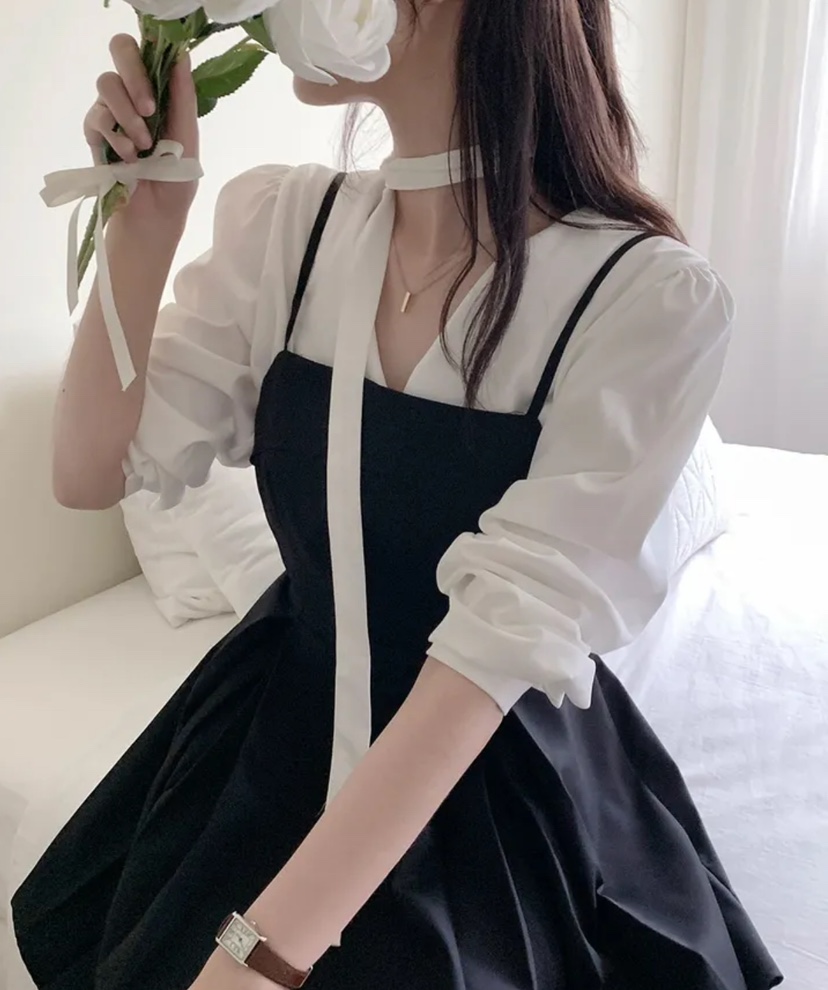 BOUND.A東大門代購女士新品休閑真品人氣襯衫蕾絲衫含脖帶BOUND.A襯衫/蕾絲衫