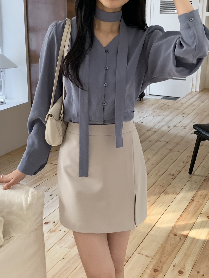 BOUND.A東大門代購女士新品休閑真品人氣襯衫蕾絲衫含脖帶BOUND.A襯衫/蕾絲衫