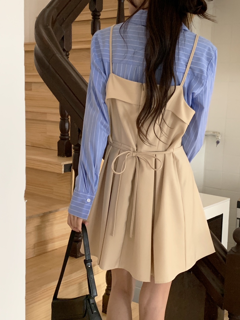 BOUND.A韓國直郵女裝新款休閑25春夏人氣推薦熱賣連衣裙褶皺BOUND.A連衣裙