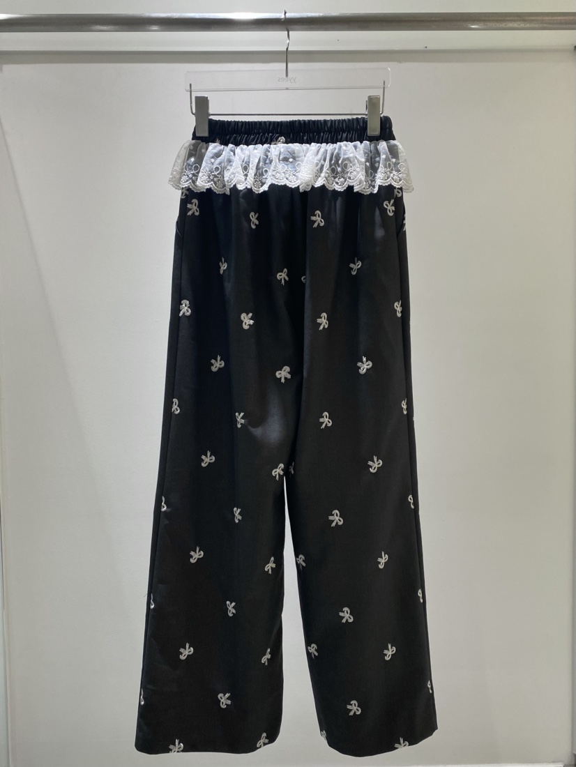 YES東大門代購女裝新款休閑熱賣25春夏真品職業休閑褲蝴蝶結YES休閑褲