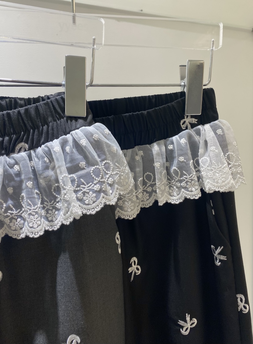 YES東大門代購女裝新款休閑熱賣25春夏真品職業休閑褲蝴蝶結YES休閑褲