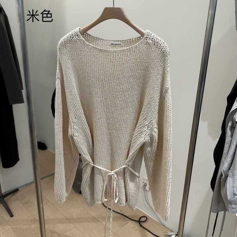 EFFERVESCENT韓國直郵東大門實拍女裝新款推薦25春夏針織衫寬松evc/effervescent針織衫圖色3