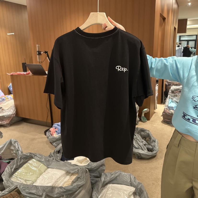REPERTORY韓國直郵女裝新款職業25春夏時尚熱賣休閑T恤刺繡REPERTORYT恤