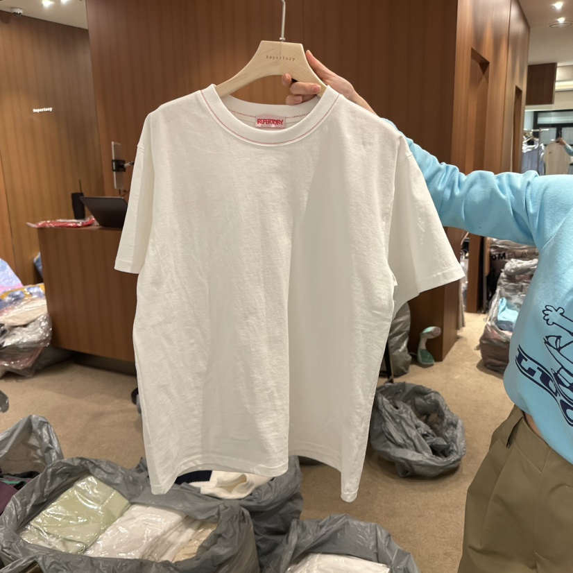 REPERTORY韓國直郵女裝新款職業25春夏時尚熱賣休閑T恤刺繡REPERTORYT恤
