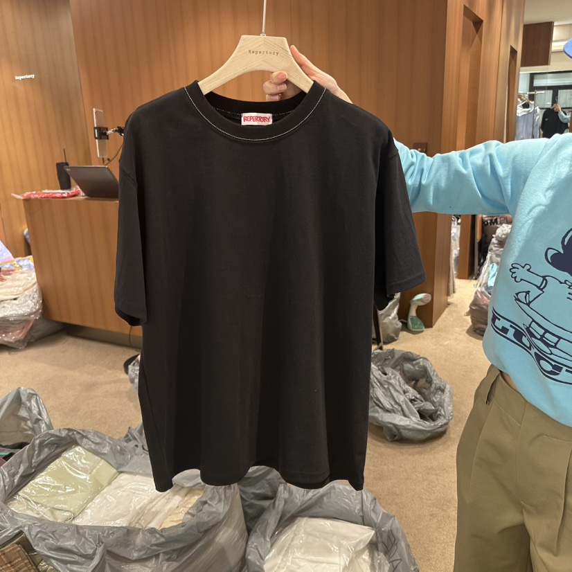 REPERTORY韓國直郵女裝新款職業25春夏時尚熱賣休閑T恤刺繡REPERTORYT恤圖色2