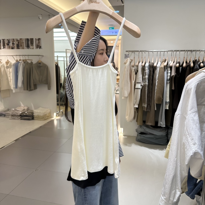 RENDER韓國直郵東大門實拍女裝新款人氣時尚推薦熱賣吊帶背心RENDER吊帶/背心圖色1