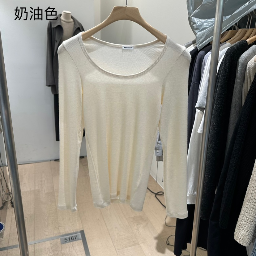 EFFERVESCENT直郵韓國代購女裝新品推薦25春夏休閑時尚長袖T恤evc/effervescent長袖T恤圖色1無水洗標