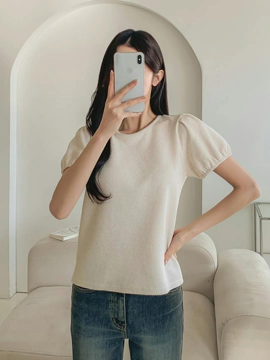 KKANNJUU韓國直郵東大門實拍女裝新款真品休閑時尚襯衫蕾絲衫KKAMJUU襯衫/蕾絲衫圖色2