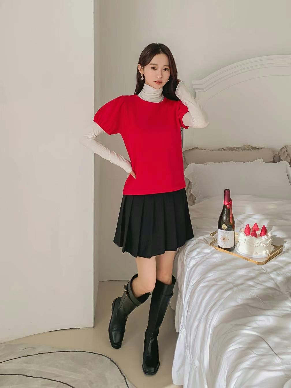 KKANNJUU韓國直郵東大門實拍女裝新款真品休閑時尚襯衫蕾絲衫KKAMJUU襯衫/蕾絲衫圖色3