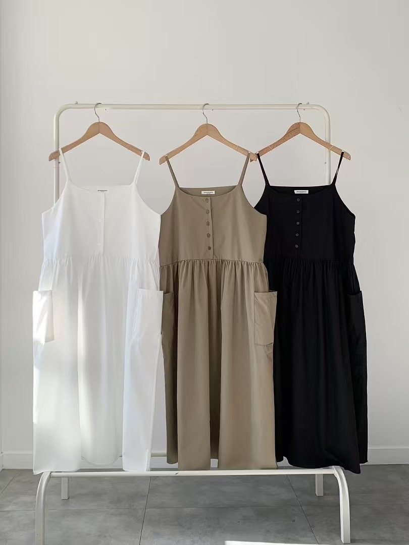 BRAND MARKET-브랜드마켓-T直郵韓國代購女裝新品25春夏連衣裙口袋BRAND MARKET-OT連衣裙圖色3左三色