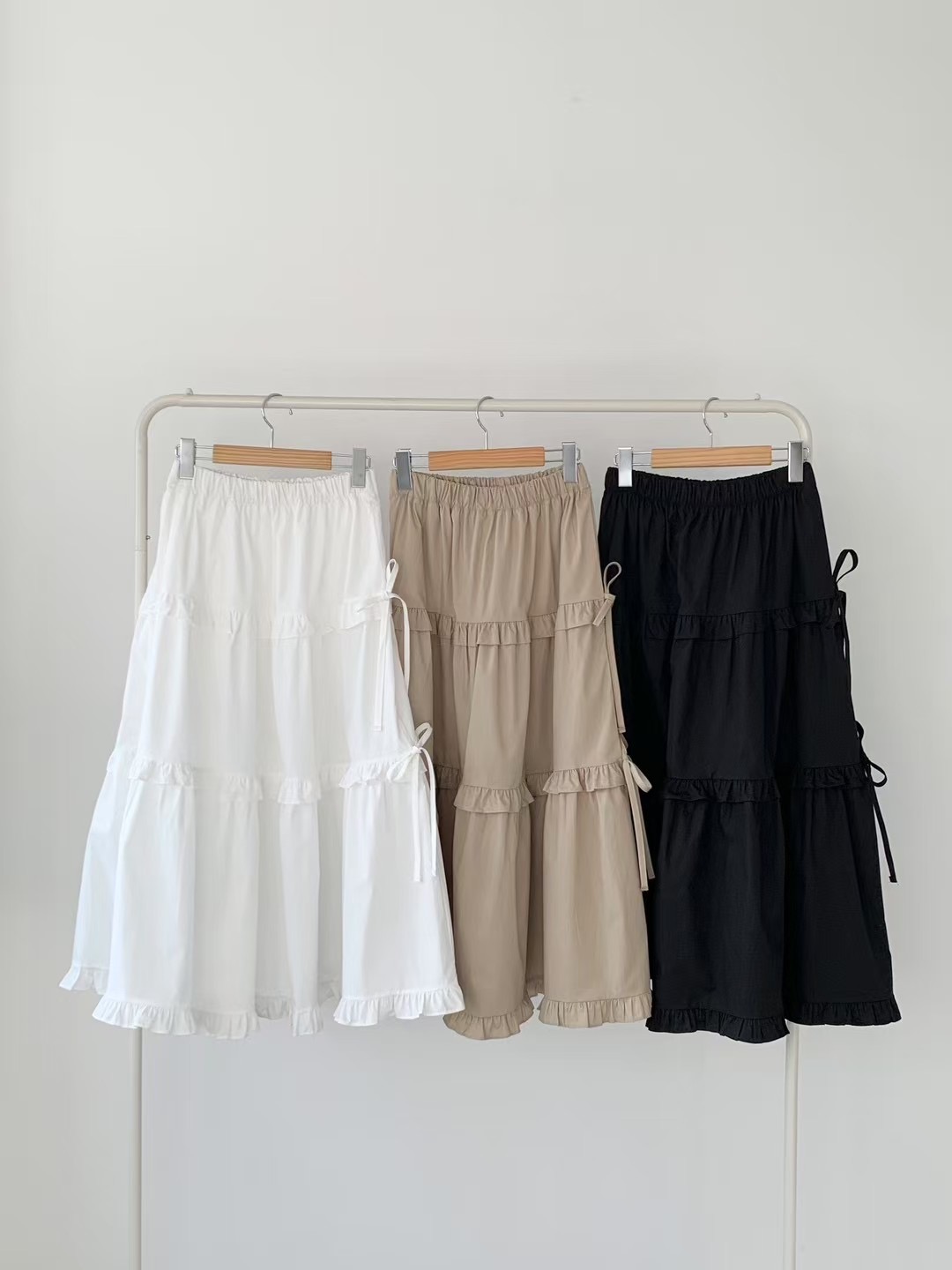 BRAND MARKET-브랜드마켓-T韓國直郵女裝新品熱賣長裙荷葉邊BRAND MARKET-OT長裙圖色3左三色