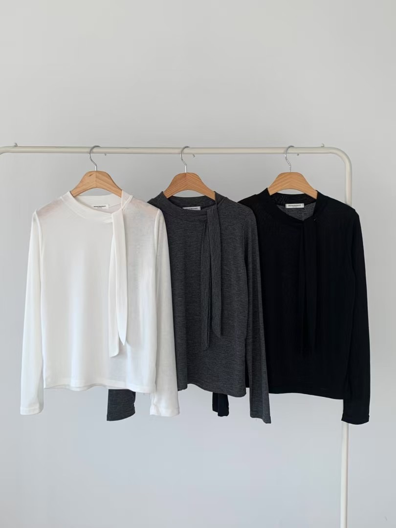 BRAND MARKET-브랜드마켓-T韓國直郵東大門代購女裝新品熱賣長袖T恤BRAND MARKET-OT長袖T恤圖色3左三色