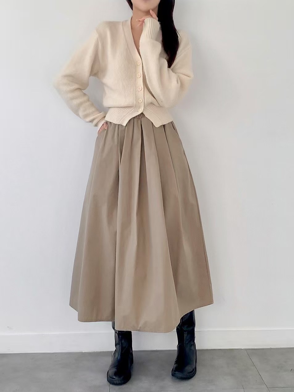BRAND MARKET-브랜드마켓-T韓國直郵女裝新品人氣長裙百褶BRAND MARKET-OT長裙