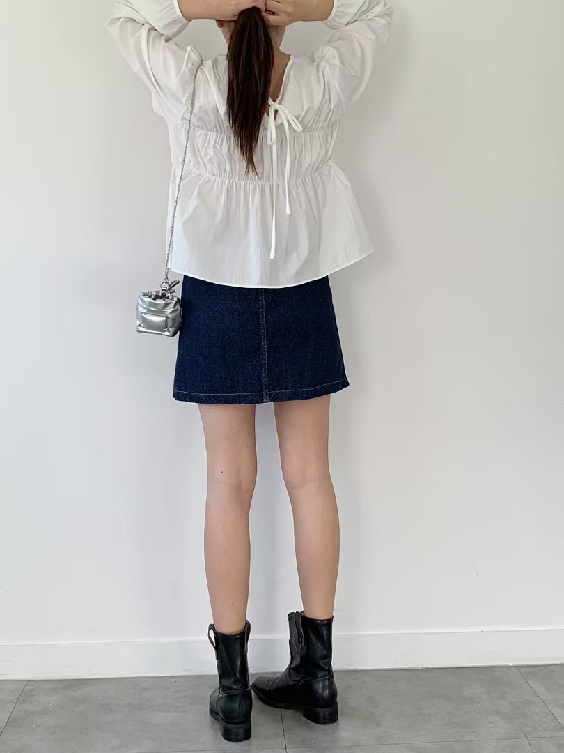 BRAND MARKET-브랜드마켓-T韓國直郵女裝新品休閑襯衫蕾絲衫褶皺BRAND MARKET-OT襯衫/蕾絲衫