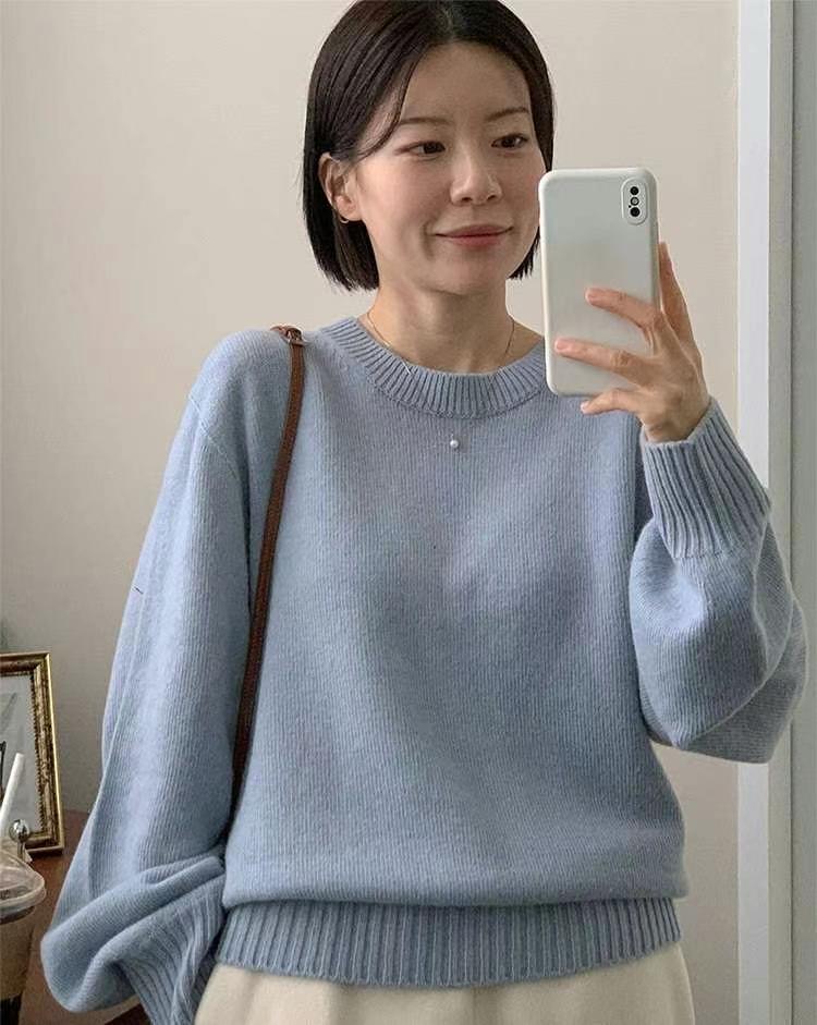 SMILE韓國直郵女裝新品推薦休閑時尚人氣真品職業熱賣針織衫SMILE針織衫圖色2