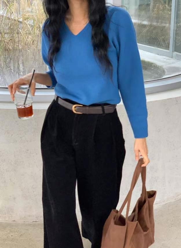 SMILE韓國直郵東大門實拍女裝新款真品熱賣人氣休閑職業針織衫SMILE針織衫
