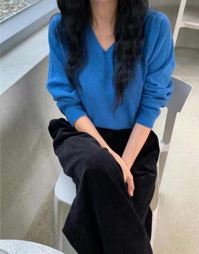 SMILE韓國直郵東大門實拍女裝新款真品熱賣人氣休閑職業針織衫SMILE針織衫圖色1