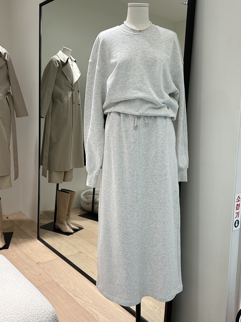 THE SAND/SAND BEIGE韓國直郵東大門代購女裝新品職業長裙褶皺THE SAND/SAND BEIGE長裙