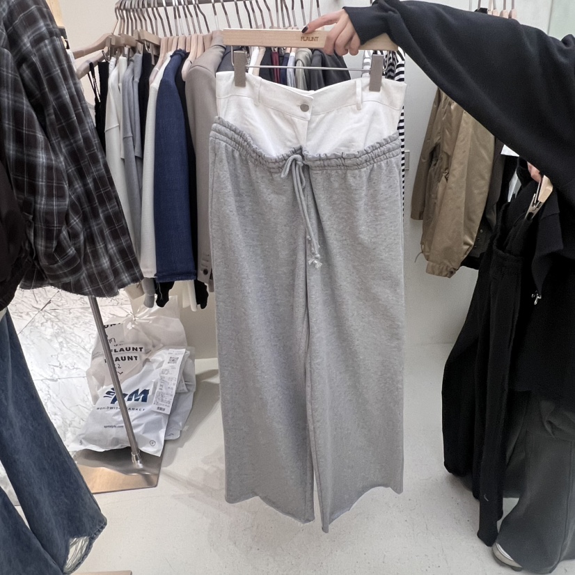 FLAUNT韓國直郵東大門代購女裝新品休閑職業熱賣25春夏休閑褲FLAUNT休閑褲