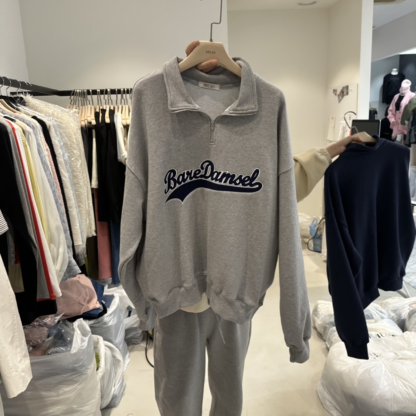 BREAD直郵韓國代購女裝新款休閑真品人氣時尚熱賣25春夏衛衣刺繡DIARRA衛衣圖色1