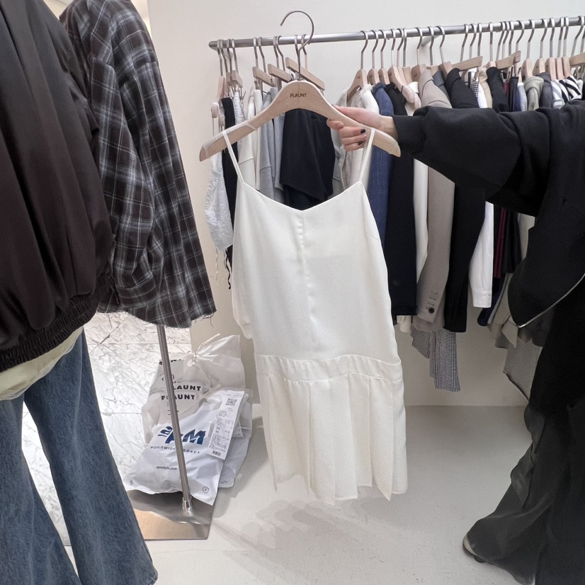 FLAUNT韓國直郵東大門代購女裝新品25春夏人氣休閑職業連衣裙FLAUNT連衣裙