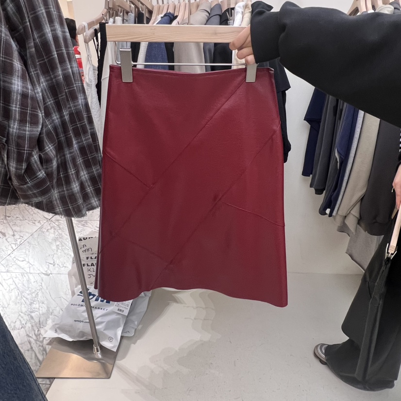 FLAUNT韓國直郵女裝新品推薦時尚人氣真品熱賣休閑短裙皮革FLAUNT短裙