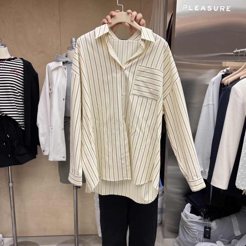 PLEASURE韓國直郵女裝新款休閑時尚職業真品熱賣襯衫蕾絲衫PLEASURE襯衫/蕾絲衫圖色1