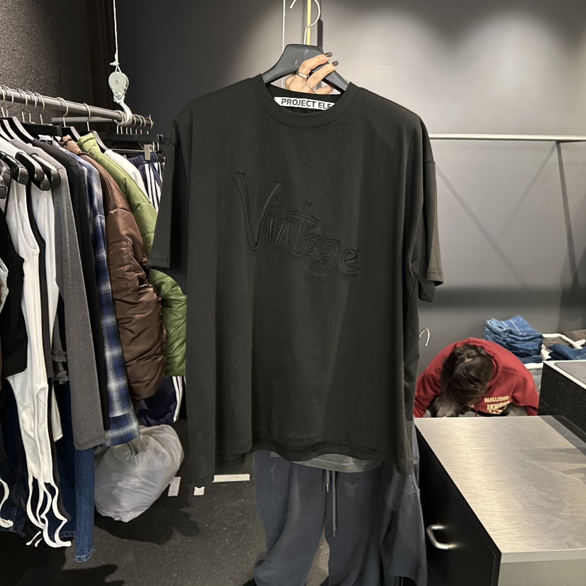 ELF-L韓國直郵東大門代購女裝新品休閑職業時尚T恤刺繡復古PROJECT ELF/ELF-LT恤圖色3