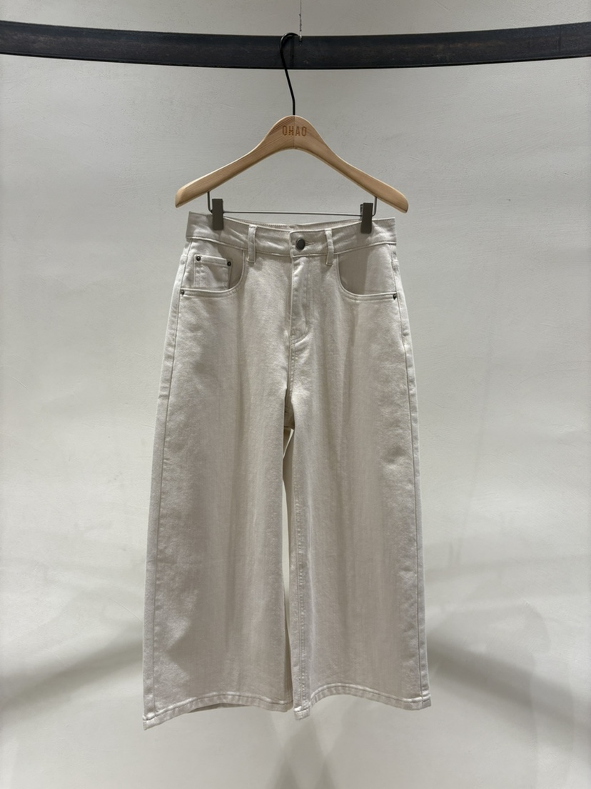 OHAO韓國直郵女裝新款熱賣時尚推薦職業真品25春夏休閑牛仔褲OHAO/HA MONG牛仔褲圖色1