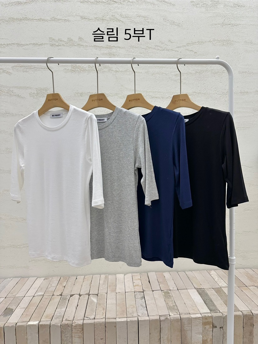 BUT韓國代購女士新品職業人氣25春夏熱賣真品推薦休閑時尚T恤buttonT恤