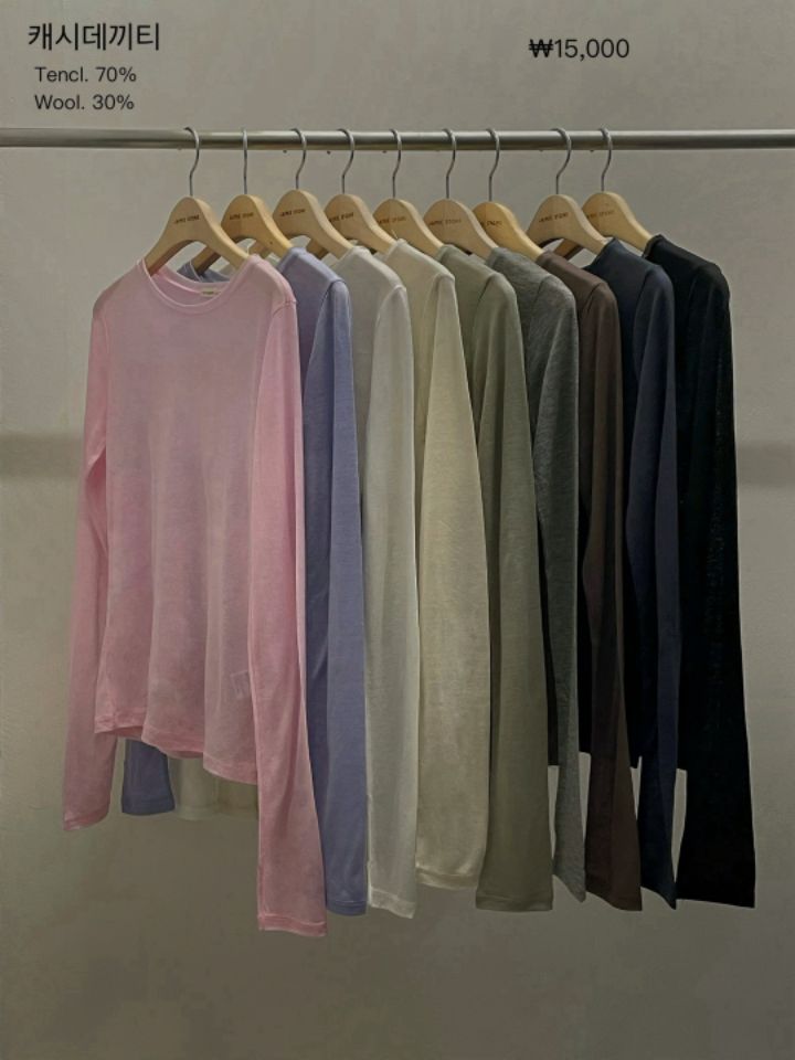 LA MUETTE/JAMIESTONE韓國直郵女士新款真品25春夏長袖T恤羊毛FLAT GARDEN/LA MUETTE/JAMIESTONE長袖T恤