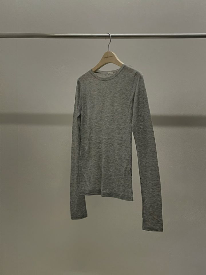 LA MUETTE/JAMIESTONE韓國直郵女士新款真品25春夏長袖T恤羊毛FLAT GARDEN/LA MUETTE/JAMIESTONE長袖T恤圖色5