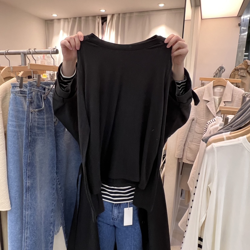 AFTERGLOW東大門代購女士新品休閑職業熱賣真品25春夏長袖T恤AFTERGLOW長袖T恤圖色4