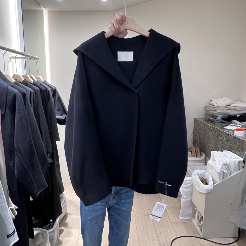 ARCHER直郵韓國代購女裝新品時尚職業人氣熱賣短款大衣連帽ARCHER短款大衣圖色2