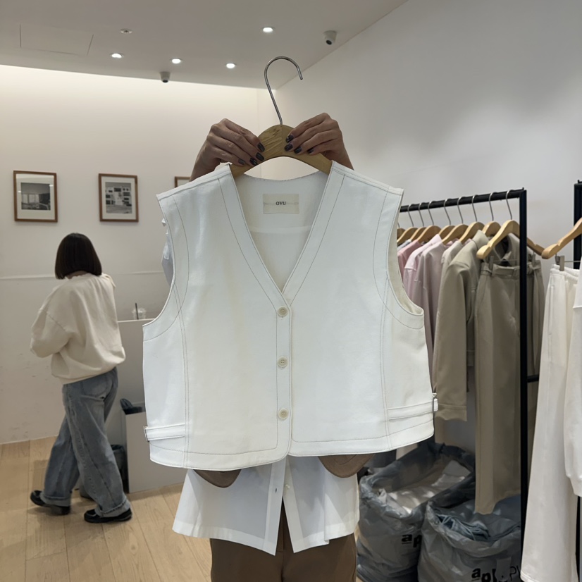 OVU韓國直郵女裝新款職業25春夏熱賣休閑推薦真品時尚人氣馬甲AGO馬甲圖色1