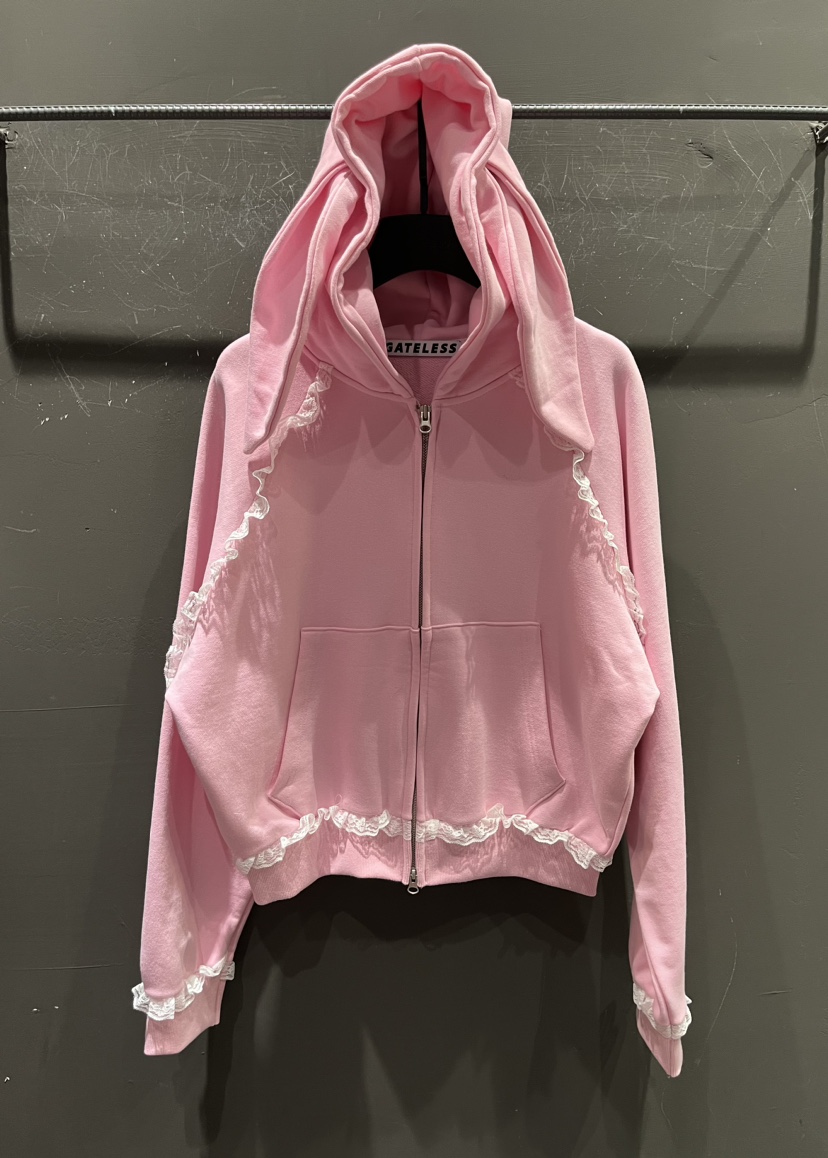 GATELESS韓國直郵東大門代購女裝新品推薦夾克兔子拉鏈連帽GATELESS夾克圖色1